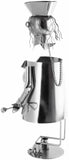 BRUBAKER Wine Bottle Holder Nurse - Metal Sculpture Bottle Stand - 9.1 Inches - Wine Gift Also for Health Nurse Nurse - with Greeting Card
