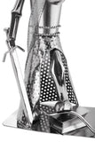 BRUBAKER Wine Bottle Holder Lady Justice with Snake - Metal Sculpture Bottle Stand - Metal Figure Wine Gift for Lawyer, Judge, Law Firm - with Greeting Card