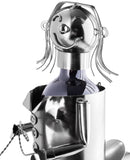 BRUBAKER Wine Bottle Holder Rider - Metal Sculpture Bottle Stand - 16.9 inches Metal Figure Wine Gift for Horse and Equestrian Fans with Greeting Card