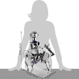 BRUBAKER Wine Bottle Holder Rider - Metal Sculpture Bottle Stand - 16.9 inches Metal Figure Wine Gift for Horse and Equestrian Fans with Greeting Card