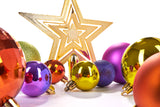BRUBAKER 50-Piece Set Christmas Balls with Tree Top - Baubles - Christmas Tree Decorations