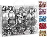 BRUBAKER 77-Piece Set Christmas Tree Decorations - Baubles - Tree Ornaments