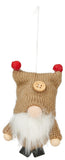 BRUBAKER 8-Piece Set Wooden and Knitted Christmas Gnomes - Tree Ornaments Pendants - 3.5 Inches - in Gift Box