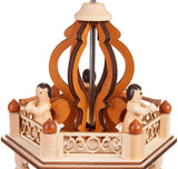 BRUBAKER Christmas Pyramid - 18 Inches - 3 Tier Carousel - Wooden Rotating Christmas Decoration Nativity Play - Hand-Painted Figures - Designed in Germany