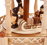 BRUBAKER Christmas Pyramid - 18 Inches - 3 Tier Carousel - Wooden Rotating Christmas Decoration Nativity Play - Hand-Painted Figures - Designed in Germany