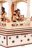 BRUBAKER Christmas Pyramid - 18 Inches - 3 Tier Carousel - Wooden Rotating Christmas Decoration Nativity Play - Hand-Painted Figures - Designed in Germany