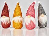 BRUBAKER 8-Piece Set Wooden and Knitted Christmas Gnomes - Tree Ornaments Pendants - 4.1 Inches - in Gift Box