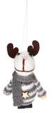 BRUBAKER 6-Piece Set Christmas Figures Made of Wood and Knit - Tree Pendants Reindeer Gnomes Winter Children - Large 3.5 - 4 Inches Tree Decorations Christmas Gnome in Gift Box