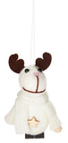 BRUBAKER 6-Piece Set Christmas Figures Made of Wood and Knit - Tree Pendants Reindeer Gnomes Winter Children - Large 3.5 - 4 Inches Tree Decorations Christmas Gnome in Gift Box