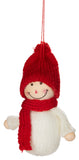 BRUBAKER 6-Piece Set Christmas Figures Made of Wood and Knit - Tree Pendants Reindeer Gnomes Winter Children - Large 3.5 - 4 Inches Tree Decorations Christmas Gnome in Gift Box