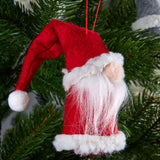 BRUBAKER 6-Piece Set Christmas Gnomes Made of Wood and Knit - Tree Pendant Santa Claus Gnomes - 3.5 Inches Tree Decoration Christmas Gnome in Gift Box