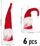 BRUBAKER 6-Piece Set Christmas Gnomes Made of Wood and Knit - Tree Pendant Santa Claus Gnomes - 3.5 Inches Tree Decoration Christmas Gnome in Gift Box