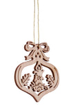BRUBAKER 48-Pcs. Christmas Pendant Set - Wooden Tree Ornaments 1.2 - 1.6 Inches - Bells Stars Fir Tree Deco Christmas Hangers - Wooden Pendants for Christmas Tree