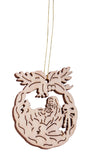 BRUBAKER 48-Pcs. Christmas Pendant Set - Wooden Tree Ornaments 1.2 - 1.6 Inches - Bells Stars Fir Tree Deco Christmas Hangers - Wooden Pendants for Christmas Tree