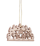 BRUBAKER 48-Pcs. Christmas Pendant Set - Wooden Tree Ornaments 1.2 - 1.6 Inches - Bells Stars Fir Tree Deco Christmas Hangers - Wooden Pendants for Christmas Tree