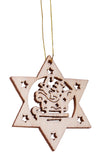BRUBAKER 48-Pcs. Christmas Pendant Set - Wooden Tree Ornaments 1.2 - 1.6 Inches - Stars Fir Tree Santa Claus Deco Hanger Christmas - Pendants for The Christmas Tree