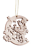 BRUBAKER 48-Pcs. Christmas Pendant Set - Wooden Tree Ornaments 1.2 - 1.6 Inches - Stars Fir Tree Santa Claus Deco Hanger Christmas - Pendants for The Christmas Tree