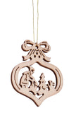 BRUBAKER 48-Pcs. Christmas Pendant Set - Wooden Tree Ornaments 1.2 - 1.6 Inches - Stars Fir Tree Santa Claus Deco Hanger Christmas - Pendants for The Christmas Tree