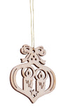 BRUBAKER 48-Pcs. Christmas Pendant Set - Wooden Tree Ornaments 1.2 - 1.6 Inches - Stars Fir Tree Santa Claus Deco Hanger Christmas - Pendants for The Christmas Tree