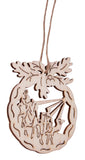BRUBAKER 24-Pcs. Christmas Pendant Set - Wooden Tree Ornaments 2.4 Inches - Angels Bells Fir Tree - Deco Hanger Christmas - Christmas Tree Pendants Ornaments