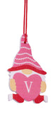 BRUBAKER 16-Pcs. Deco Pendants Love Dwarfs Set - Approx. 2.4 Inches - Heart Christmas Pendant Love - Wooden Tree Decorations for Valentine’s Day, Christmas or DIY Decorations - Red Pink