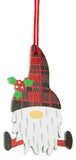 BRUBAKER 24-Piece Christmas Pendant Gnome Set - Wooden Tree Decorations 2.3 Inches - Funny Gnomes with Christmas Hats and Gifts - Wooden Christmas Pendants - Christmas Tree Decorations