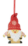 BRUBAKER 24-Piece Christmas Pendant Gnome Set - Wooden Tree Decorations 2.3 Inches - Funny Gnomes with Christmas Hats and Gifts - Wooden Christmas Pendants - Christmas Tree Decorations