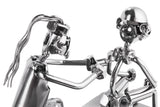 BRUBAKER Nuts and Bolts Sculpture Tattoo Artist - Tattooist Handmade Iron Figure Metal Man - Metal Figure Gift Idea for Tattoo Fans - Tattoo Gift