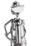 BRUBAKER Nuts and Bolts Sculpture Fireman with Tealight Holder - Handmade Iron Figure Metal Man - Metal Figure Gift for Firefighters Firewomen