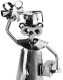 BRUBAKER Nuts and Bolts Sculpture Graduation Bachelor Master - Handmade Iron Figure Metal Man Examination - School Metal Figure Gift Idea for Students