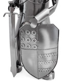BRUBAKER Wine Bottle Holder "Knight" - Metal Sculpture - Wine Rack Decor - Tabletop - With Greeting Card