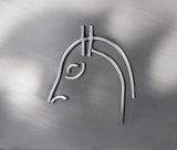 BRUBAKER Wine Bottle Holder "Horse Trailer" - Metal Sculpture - Wine Rack Decor - Tabletop - With Greeting Card