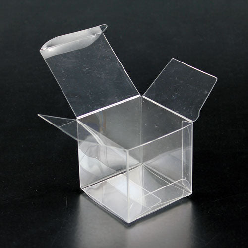 Small 1 Inch Clear Plastic Box with Magnified Cover