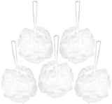 5-Pack BRUBAKER Cosmetics Premium Bath & Shower Sponge - Exfoliating Body Pouf - with String for Hanging