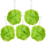 5-Pack BRUBAKER Cosmetics Premium Bath & Shower Sponge - Exfoliating Body Pouf - with String for Hanging