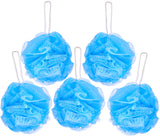 5-Pack BRUBAKER Cosmetics Premium Bath & Shower Sponge - Exfoliating Body Pouf - with String for Hanging