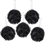 5-Pack BRUBAKER Cosmetics Premium Bath & Shower Sponge - Exfoliating Body Pouf - with String for Hanging