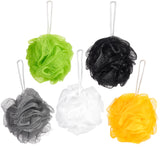 5-Pack BRUBAKER Cosmetics Premium Bath & Shower Sponge - Exfoliating Body Pouf - with String for Hanging