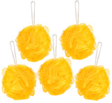 5-Pack BRUBAKER Cosmetics Premium Bath & Shower Sponge - Exfoliating Body Pouf - with String for Hanging