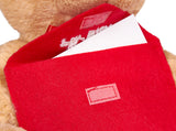 BRUBAKER Teddy Plush Bear with Red Envelope - For You - 9.84 Inches - Cuddly Toy - Stuffed Animal - Brown