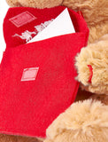 BRUBAKER Teddy Plush Bear with Red Envelope - For You - 9.84 Inches - Cuddly Toy - Stuffed Animal - Brown