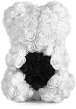 BRUBAKER Rose Bear 10 Inches - Flower Bear for Bridal Showers, Birthdays or Valentines Gift - Gift Box Included