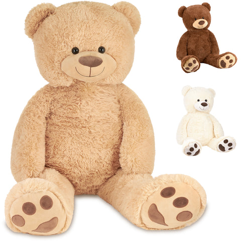 BRUBAKER XXL Teddy Bear 40 Inches - Soft Toy - Plush Cuddly Toy - Lovely Gift for Kids and Adults - Beige