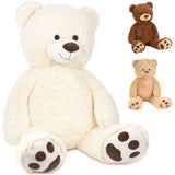 BRUBAKER XXL Teddy Bear 40 Inches - Soft Toy - Plush Cuddly Toy - Lovely Gift for Kids and Adults - White