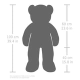 BRUBAKER XXL Teddy Bear 40 Inches - Soft Toy - Plush Cuddly Toy - Lovely Gift for Kids and Adults - White