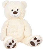 BRUBAKER XXL Teddy Bear 40 Inches - Soft Toy - Plush Cuddly Toy - Lovely Gift for Kids and Adults - White