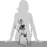 BRUBAKER Wine Bottle Holder Tennis Player - Metal Sculpture Bottle Stand - Wine Gift for Tennis Fans with Greeting Card