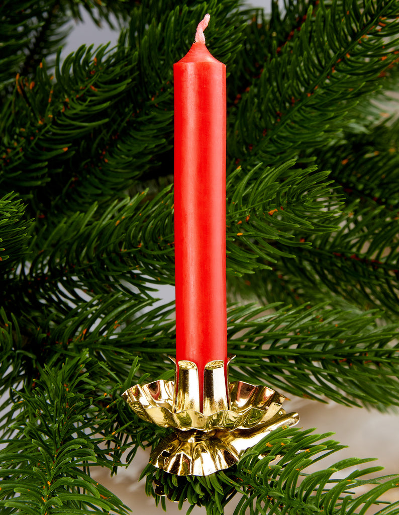 BRUBAKER Tree Candle Holders for Christmas Tree - Gold or Silver - Traditional Vintage Candle Holders with Clip