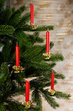 BRUBAKER Tree Candle Holders for Christmas Tree - Gold or Silver - Traditional Vintage Candle Holders with Clip