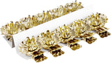 BRUBAKER Tree Candle Holders for Christmas Tree - Gold or Silver - Traditional Vintage Candle Holders with Clip